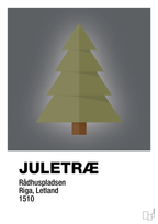 plakat: julepynt juletræ - graphic charcoal-Jul-A1two3