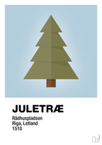 plakat: julepynt juletræ - heavenly blue-Jul-A1two3