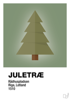 plakat: julepynt juletræ - jade-Jul-A1two3
