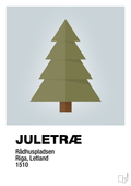 plakat: julepynt juletræ - light drizzle-Jul-A1two3