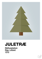 plakat: julepynt juletræ - light drizzle-Jul-A1two3