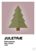 plakat: julepynt juletræ - light rose-Jul-A1two3