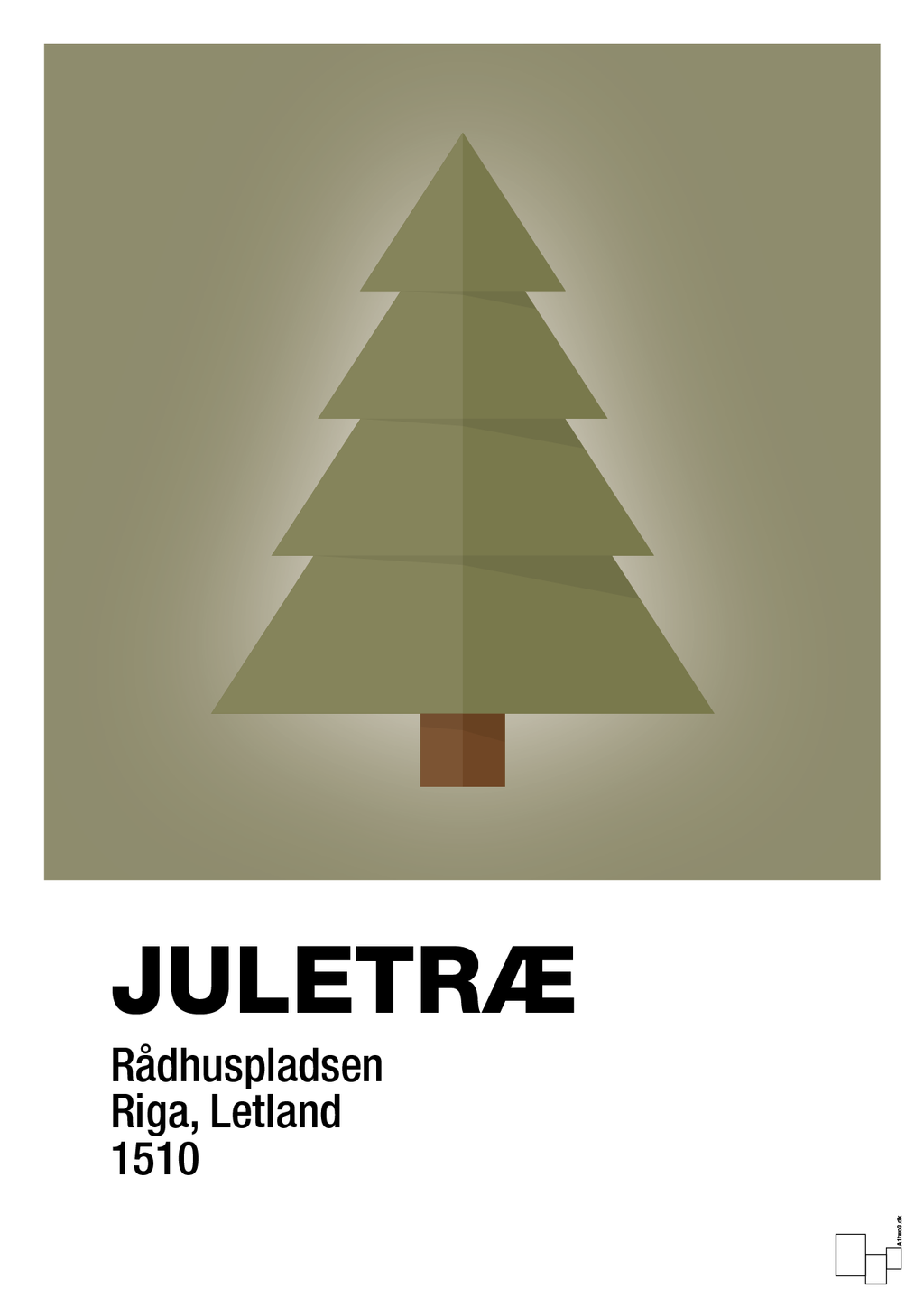 plakat: julepynt juletræ - misty forrest-Jul-A1two3