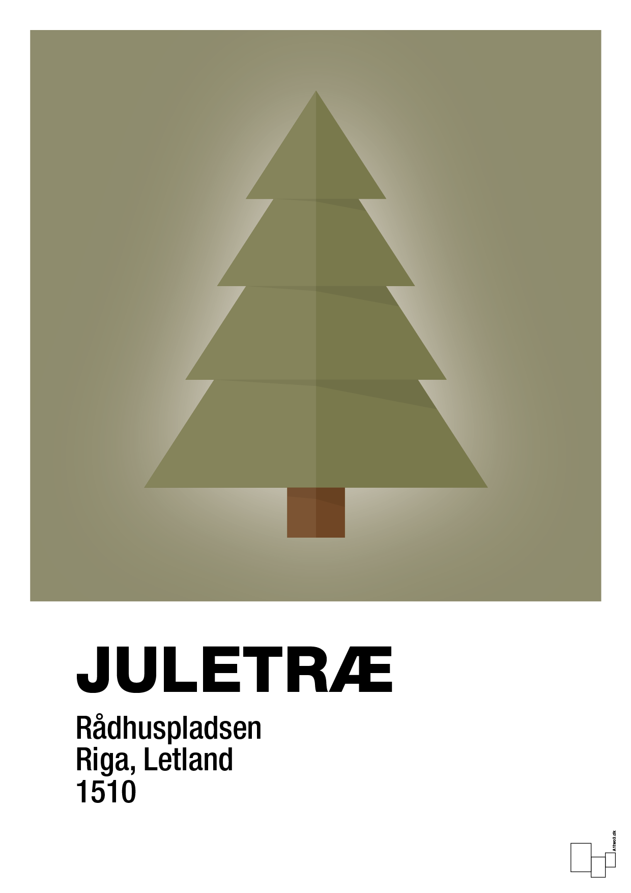 plakat: julepynt juletræ - misty forrest-Jul-A1two3