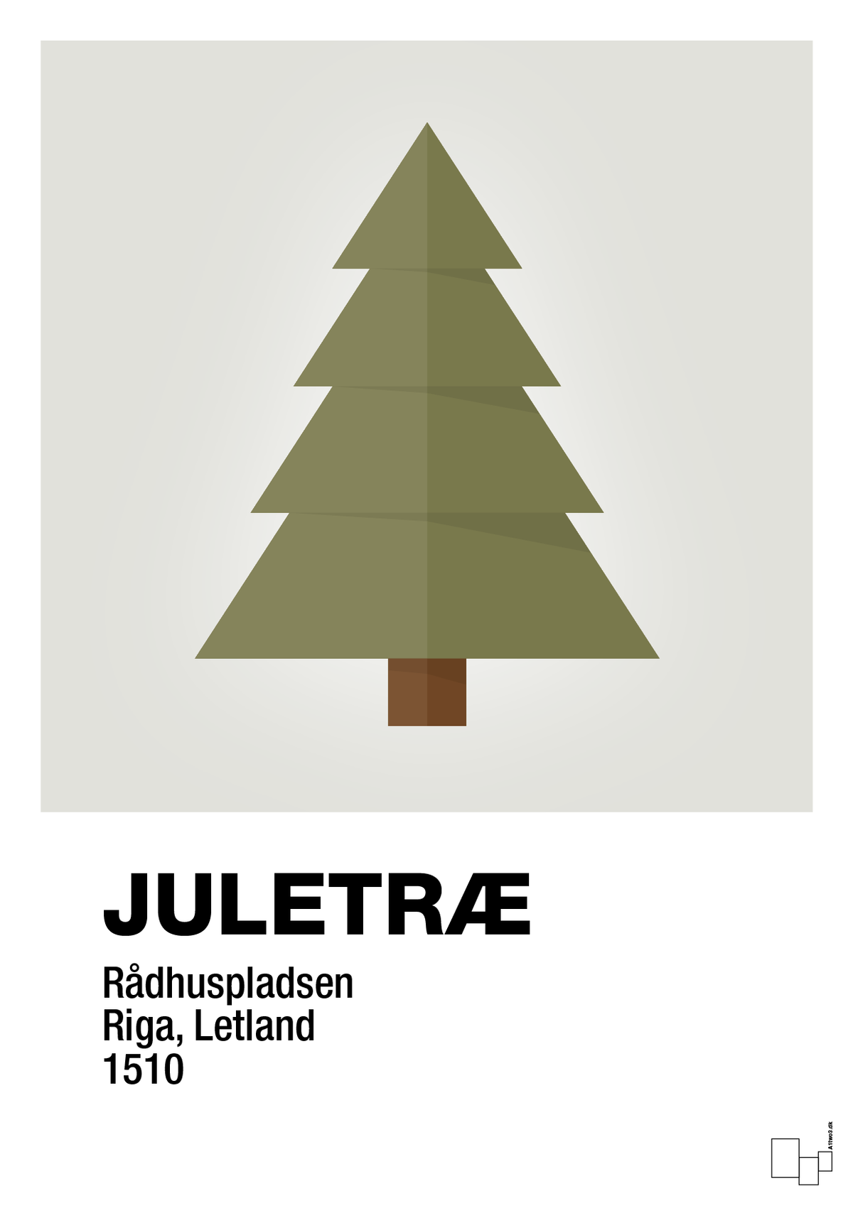 plakat: julepynt juletræ - painters white-Jul-A1two3
