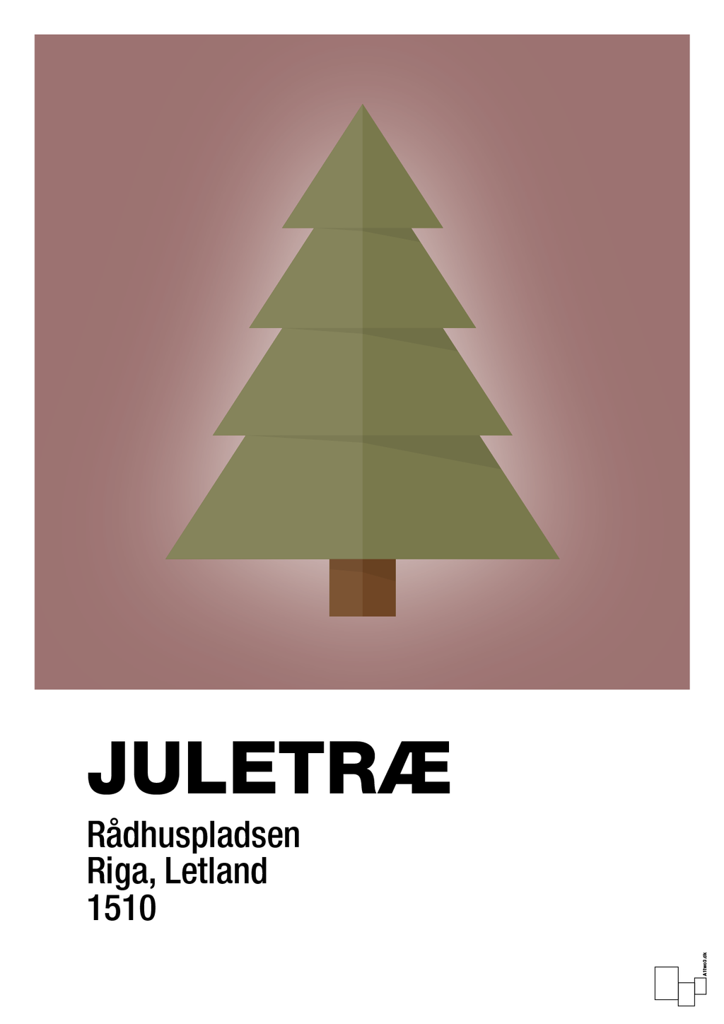 plakat: julepynt juletræ - plum-Jul-A1two3