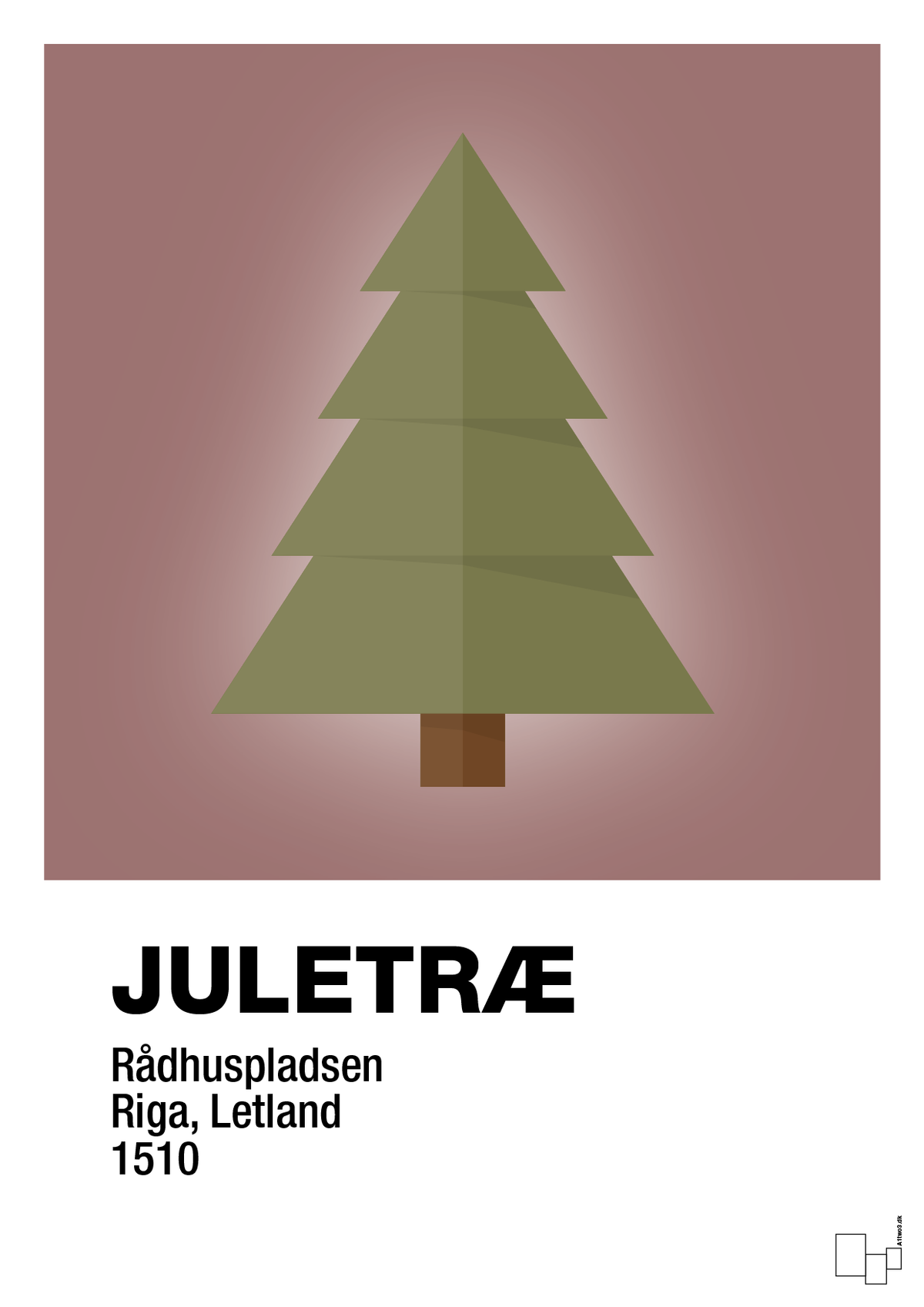 plakat: julepynt juletræ - plum-Jul-A1two3