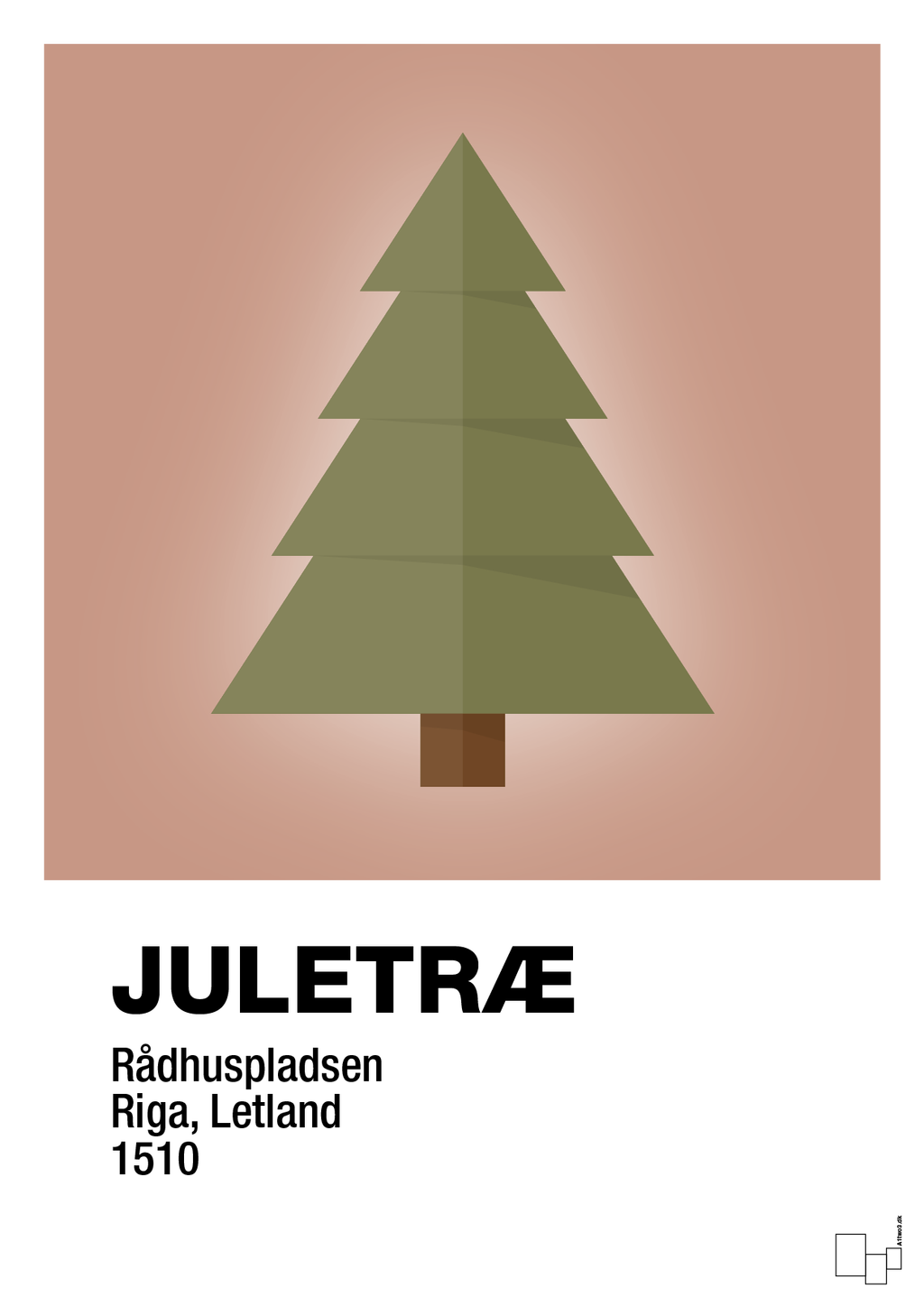 plakat: julepynt juletræ - powder-Jul-A1two3