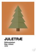 plakat: julepynt juletræ - rumba orange-Jul-A1two3