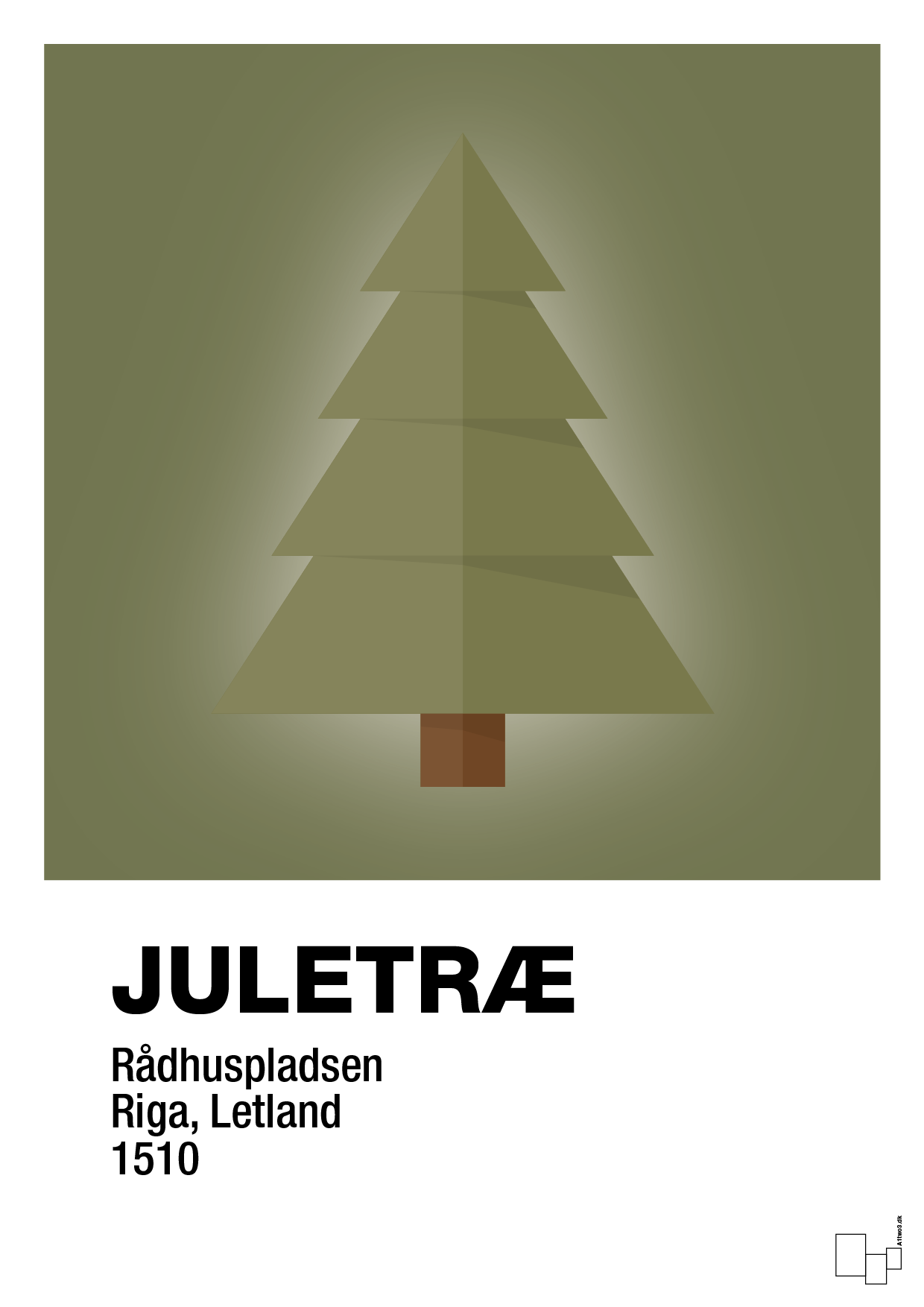 plakat: julepynt juletræ - secret meadow-Jul-A1two3
