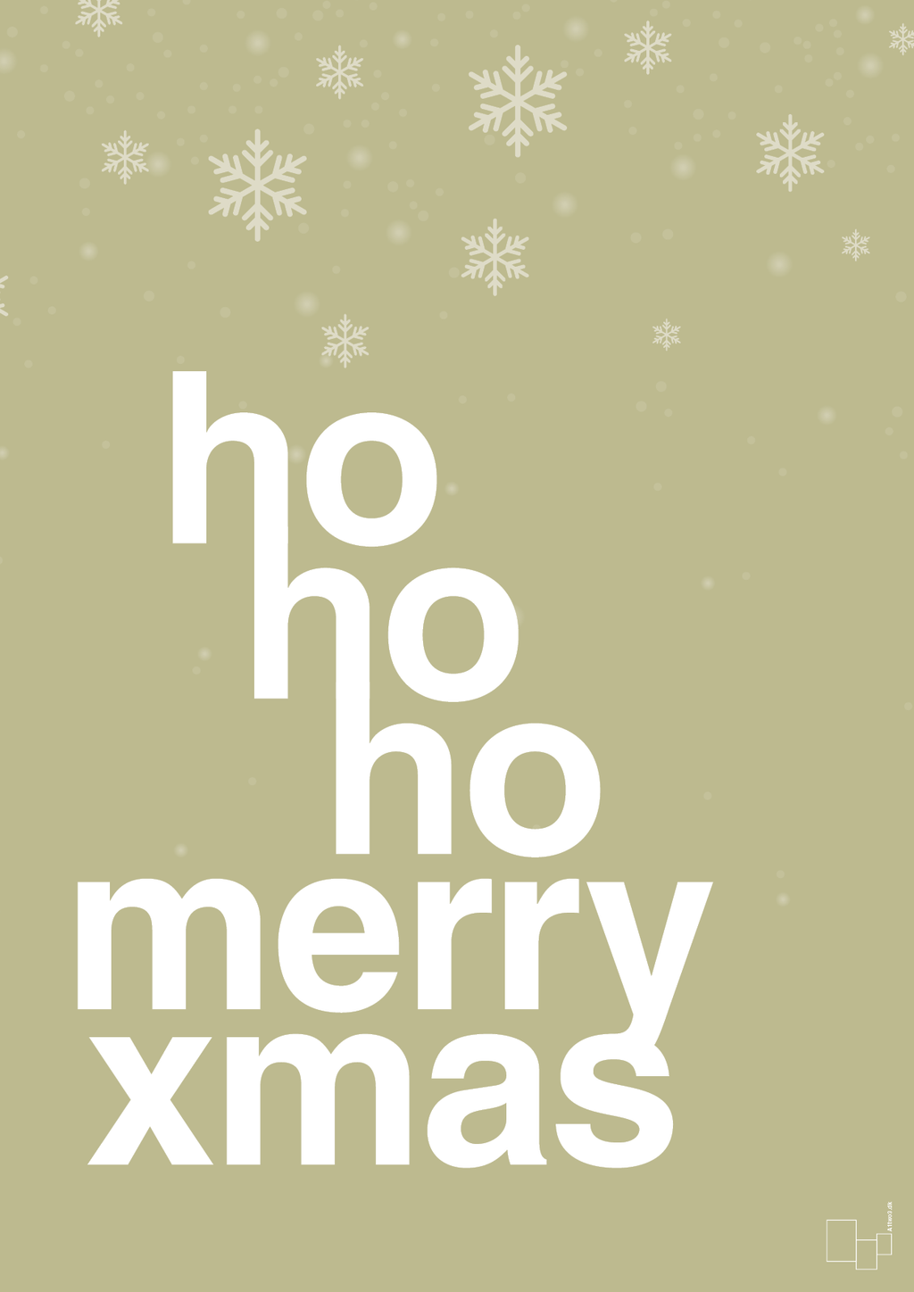 plakat: ho ho ho merry xmas - back to nature-Jul-A1two3