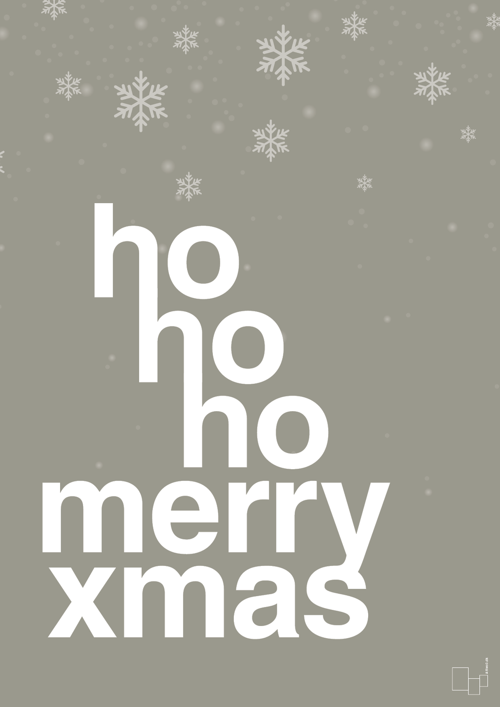 plakat: ho ho ho merry xmas - battleship gray-Jul-A1two3