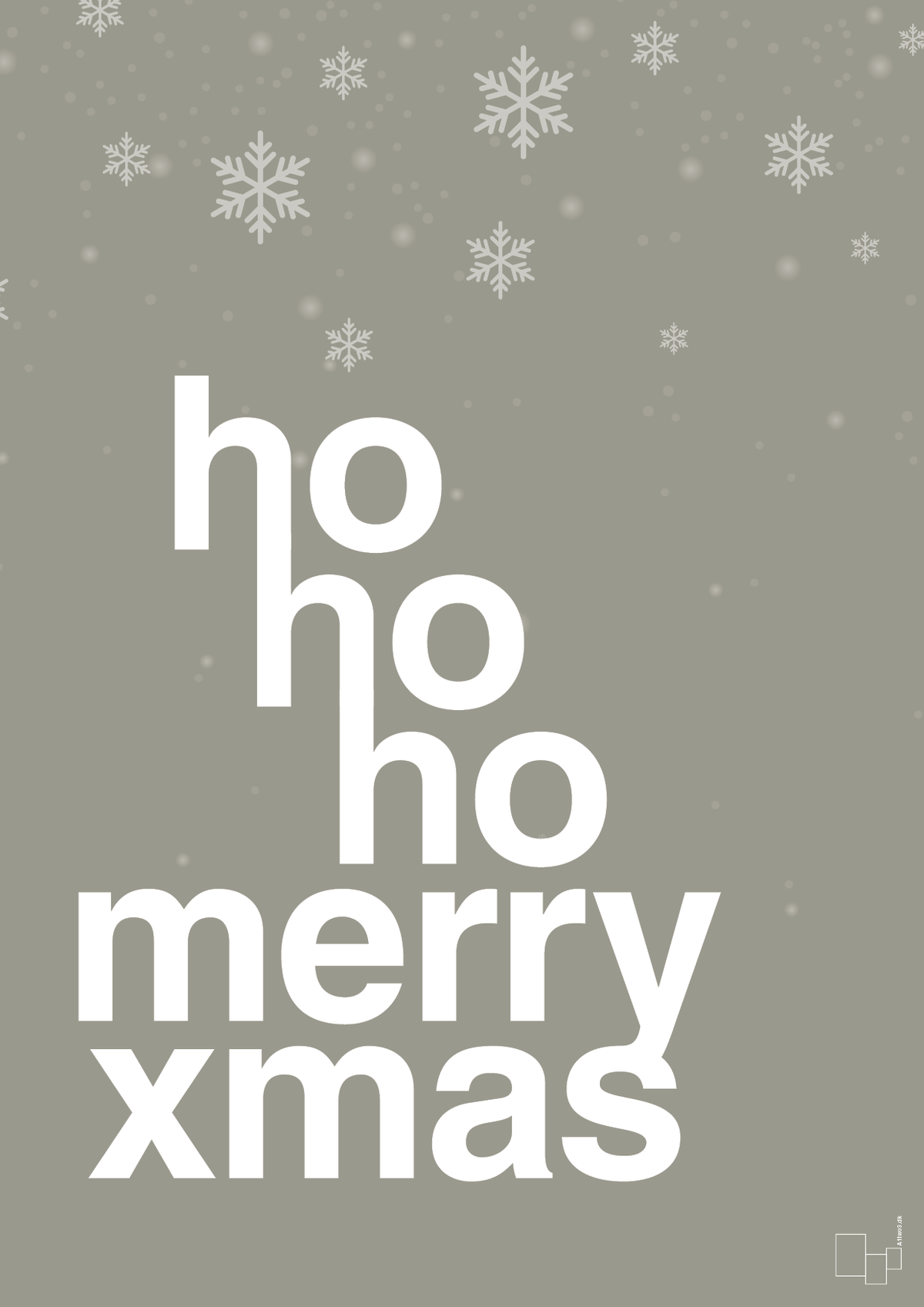 plakat: ho ho ho merry xmas - battleship gray-Jul-A1two3