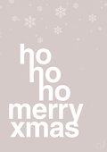 plakat: ho ho ho merry xmas - broken beige-Jul-A1two3