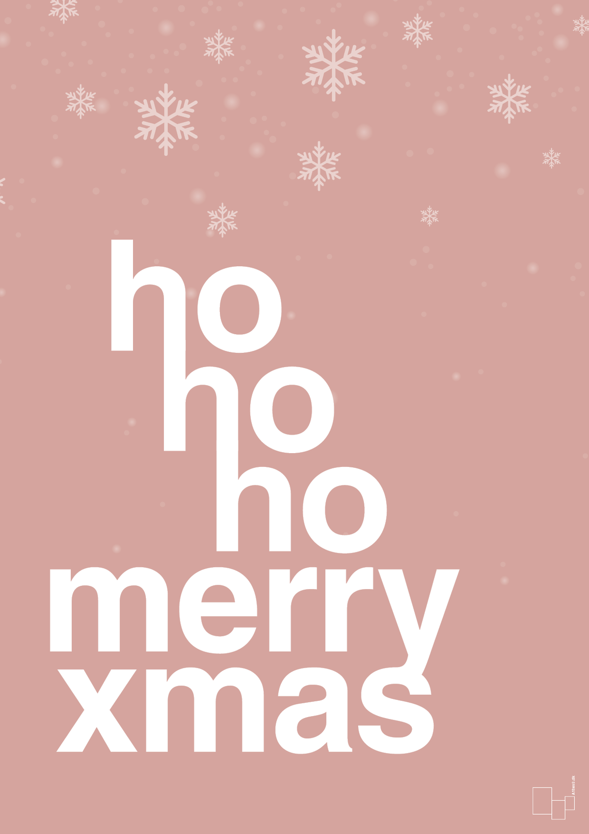 plakat: ho ho ho merry xmas - bubble shell-Jul-A1two3
