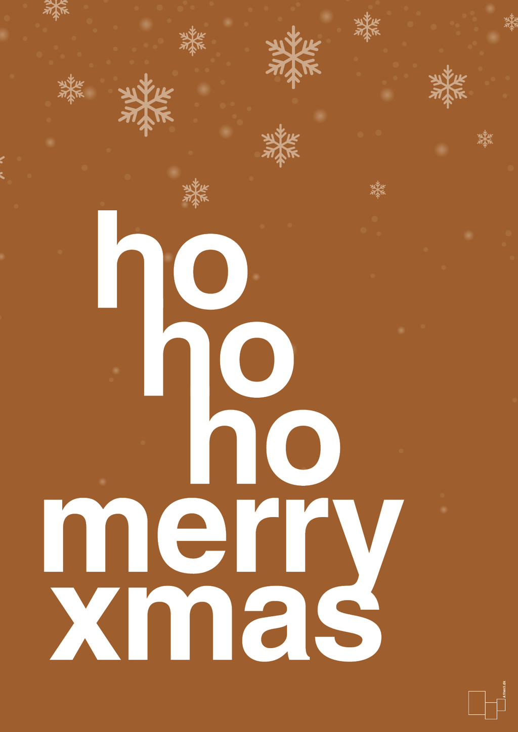 plakat: ho ho ho merry xmas - cognac-Jul-A1two3