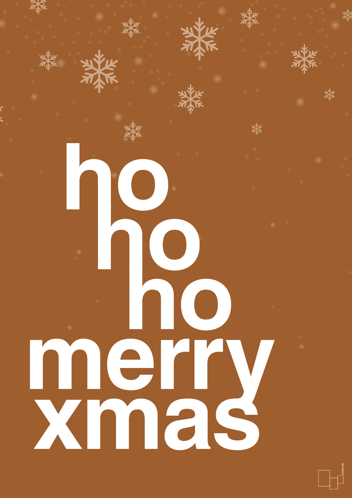 plakat: ho ho ho merry xmas - cognac-Jul-A1two3