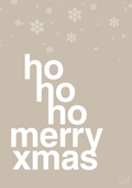 plakat: ho ho ho merry xmas - creamy mushroom-Jul-A1two3