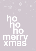plakat: ho ho ho merry xmas - dusty lilac-Jul-A1two3