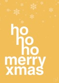 plakat: ho ho ho merry xmas - honeycomb-Jul-A1two3