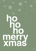 plakat: ho ho ho merry xmas - jade-Jul-A1two3
