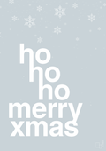 plakat: ho ho ho merry xmas - light drizzle-Jul-A1two3