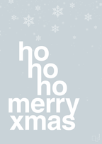 plakat: ho ho ho merry xmas - light drizzle-Jul-A1two3