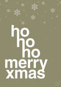 plakat: ho ho ho merry xmas - misty forrest-Jul-A1two3