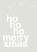 plakat: ho ho ho merry xmas - painters white-Jul-A1two3
