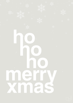 plakat: ho ho ho merry xmas - painters white-Jul-A1two3