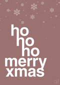 plakat: ho ho ho merry xmas - plum-Jul-A1two3