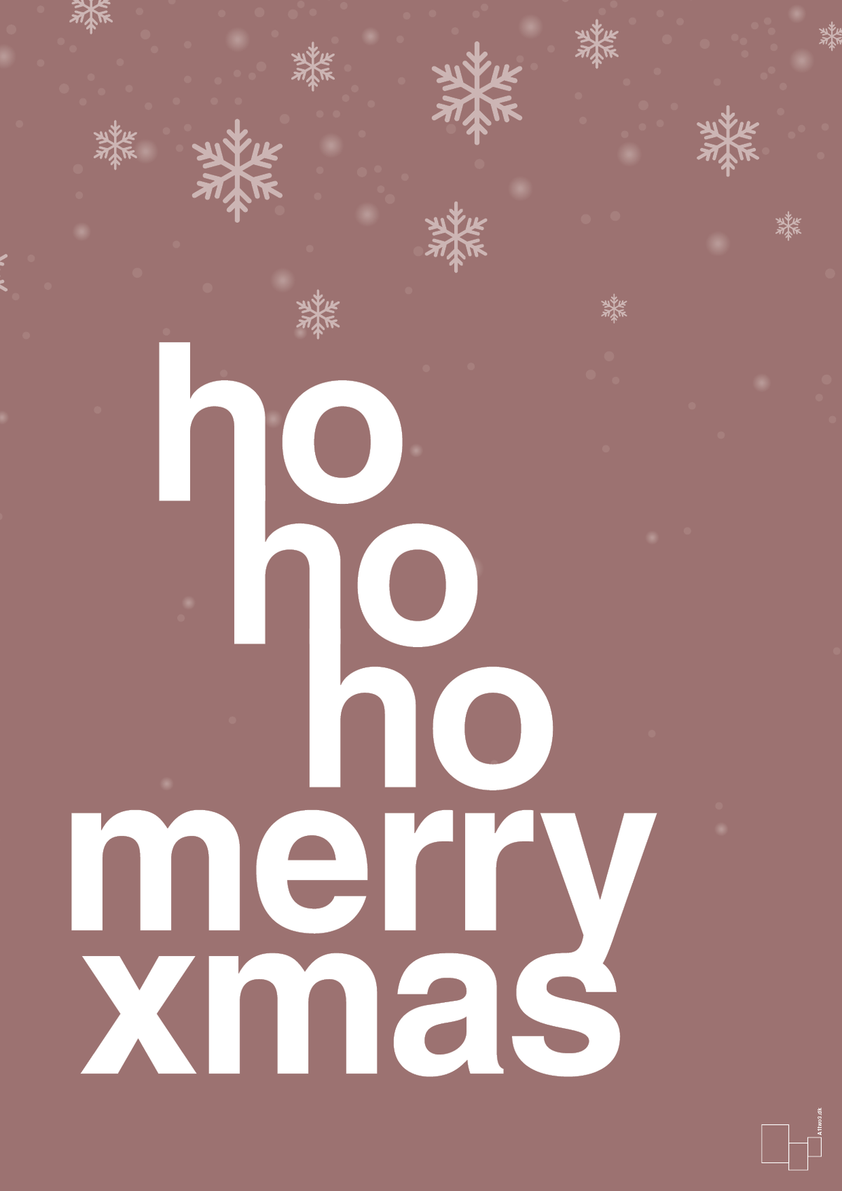 plakat: ho ho ho merry xmas - plum-Jul-A1two3
