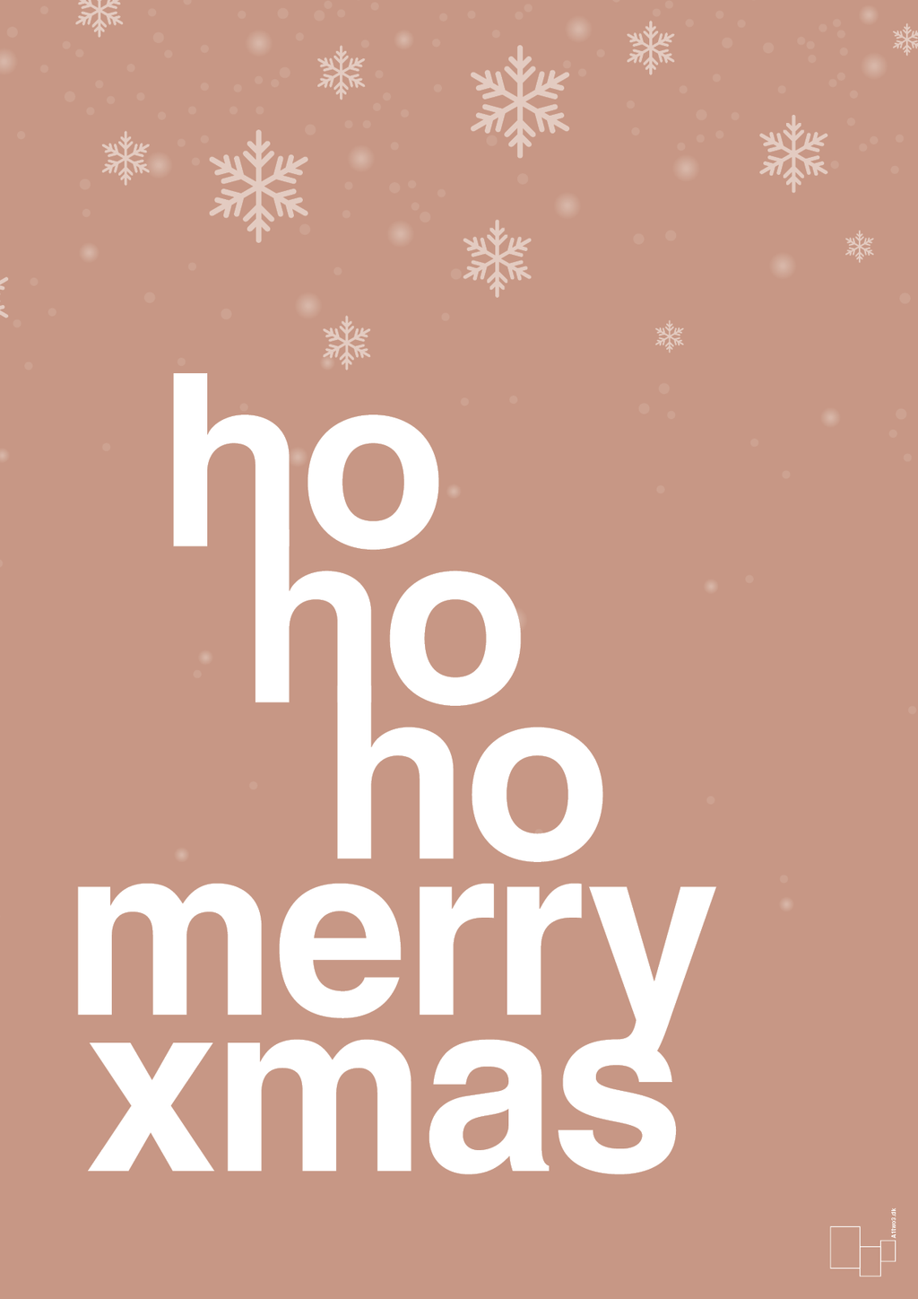 plakat: ho ho ho merry xmas - powder-Jul-A1two3
