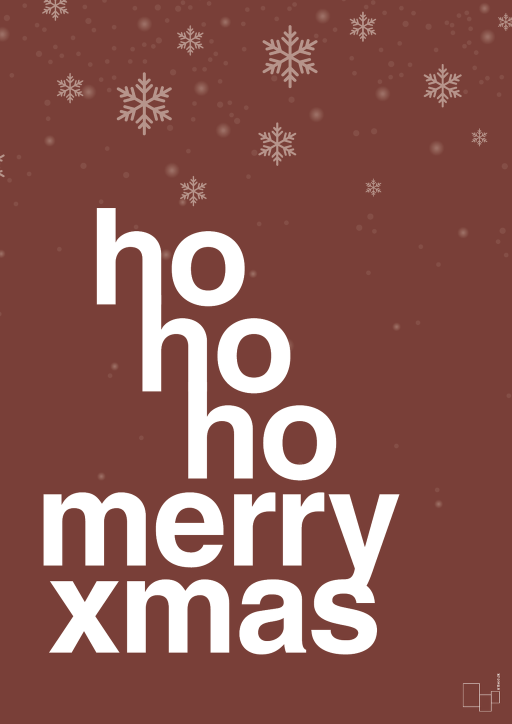 plakat: ho ho ho merry xmas - red pepper-Jul-A1two3