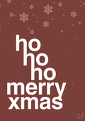 plakat: ho ho ho merry xmas - red pepper-Jul-A1two3