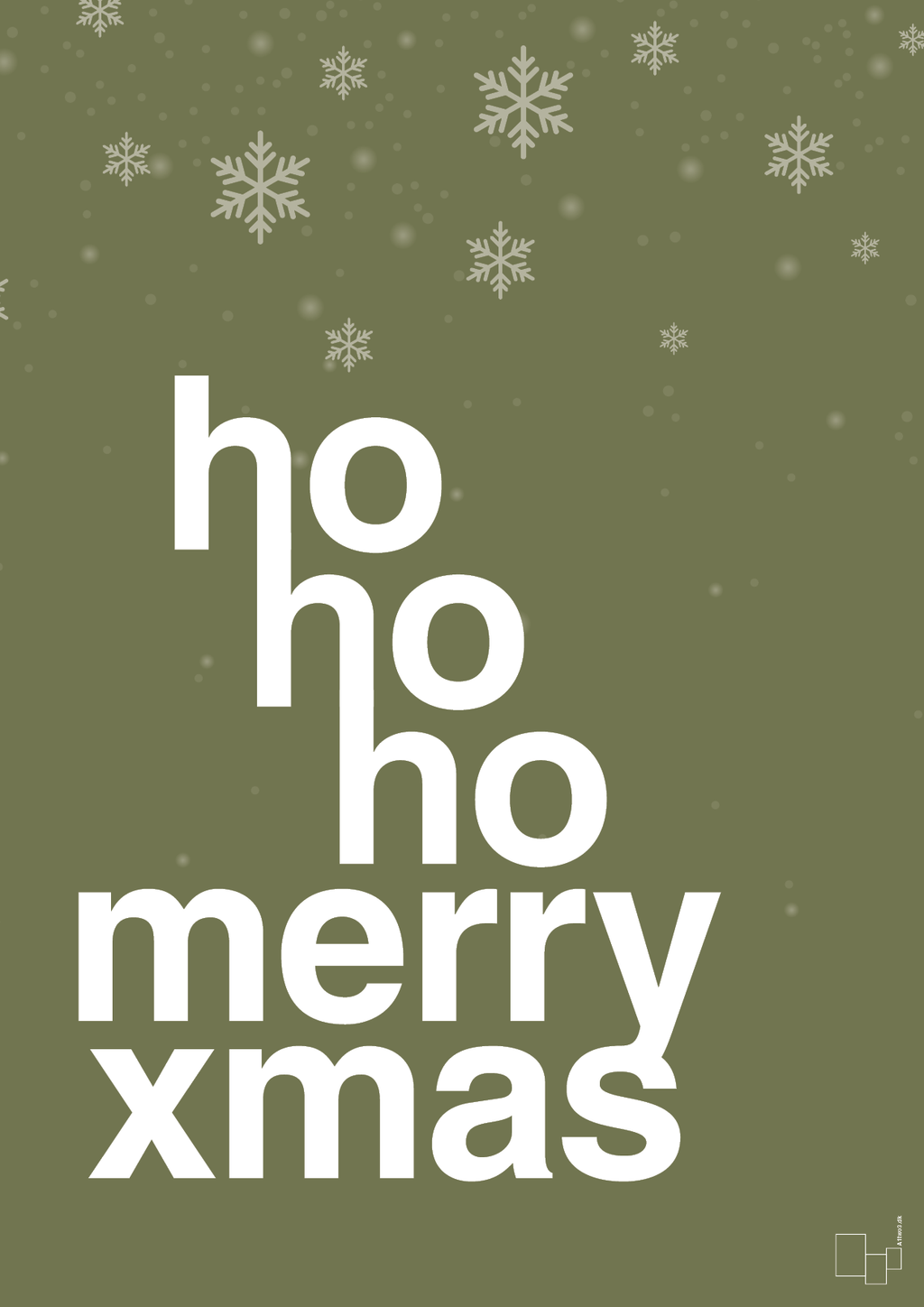plakat: ho ho ho merry xmas - secret meadow-Jul-A1two3