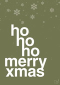 plakat: ho ho ho merry xmas - secret meadow-Jul-A1two3
