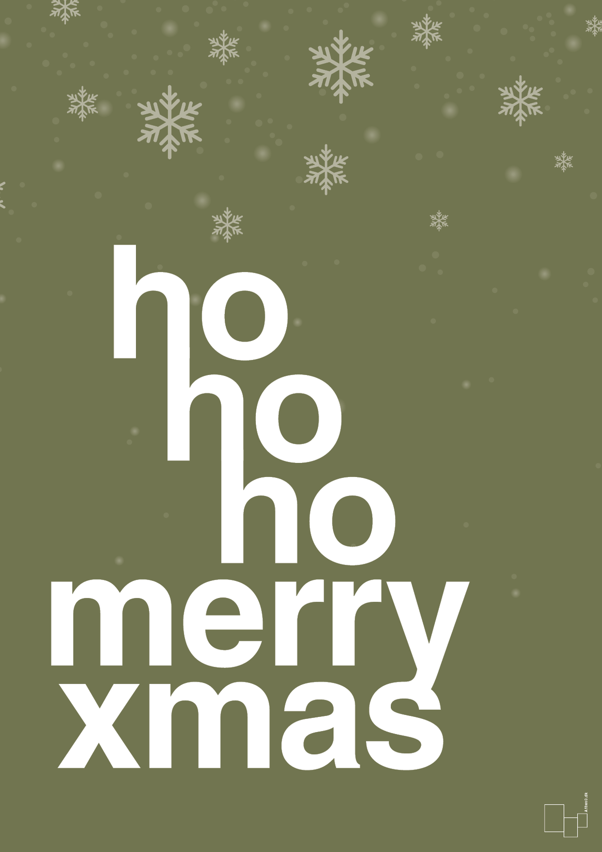 plakat: ho ho ho merry xmas - secret meadow-Jul-A1two3