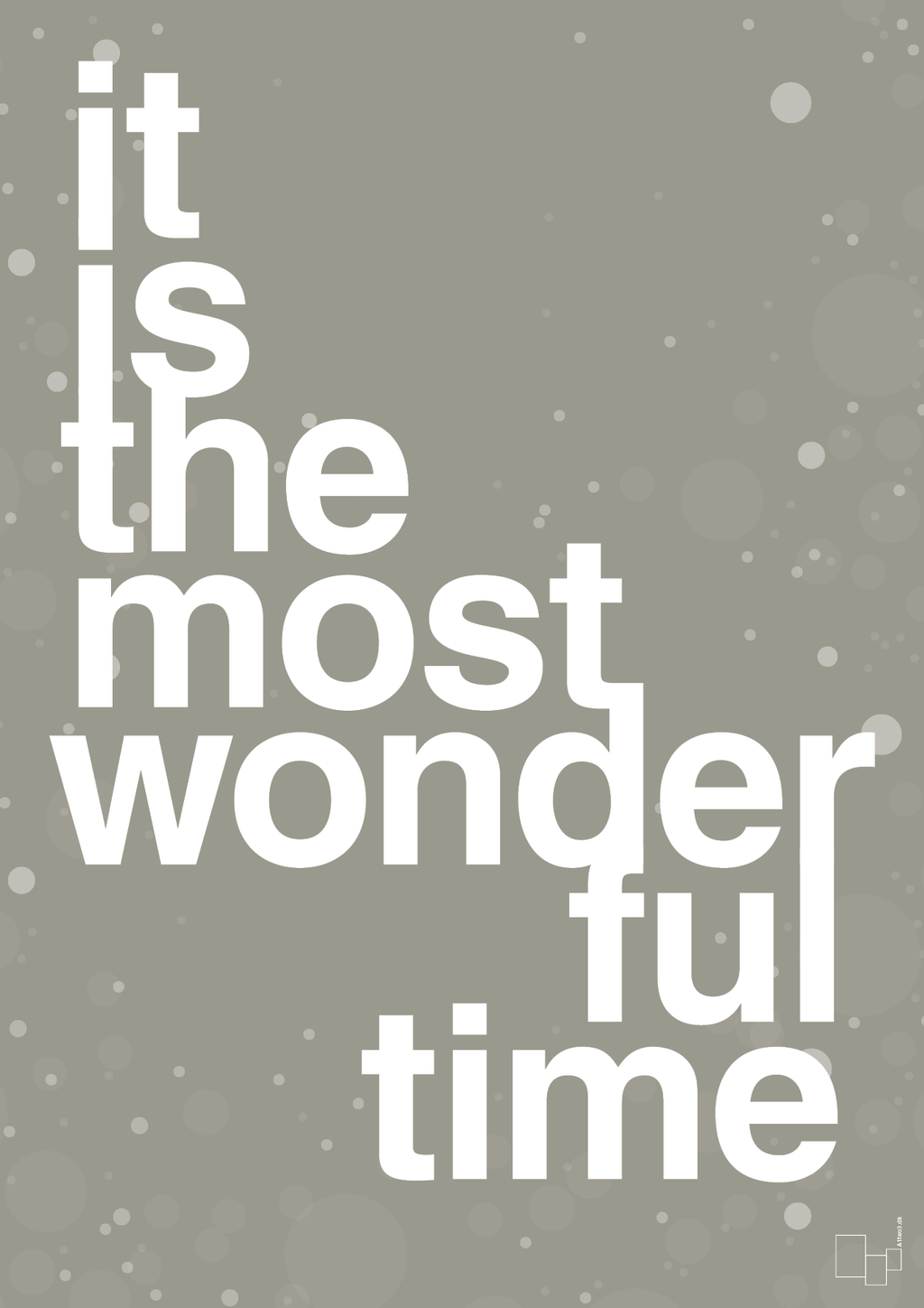 plakat: it is the most wonderful time - battleship gray-Jul-A1two3