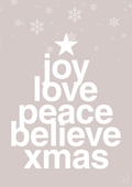 plakat: joy love peace belive xmas - broken beige-Jul-A1two3