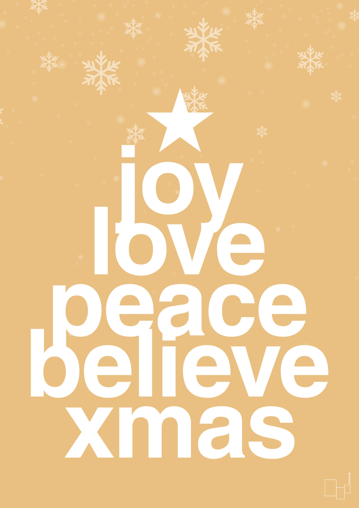 plakat: joy love peace belive xmas - charismatic-Jul-A1two3