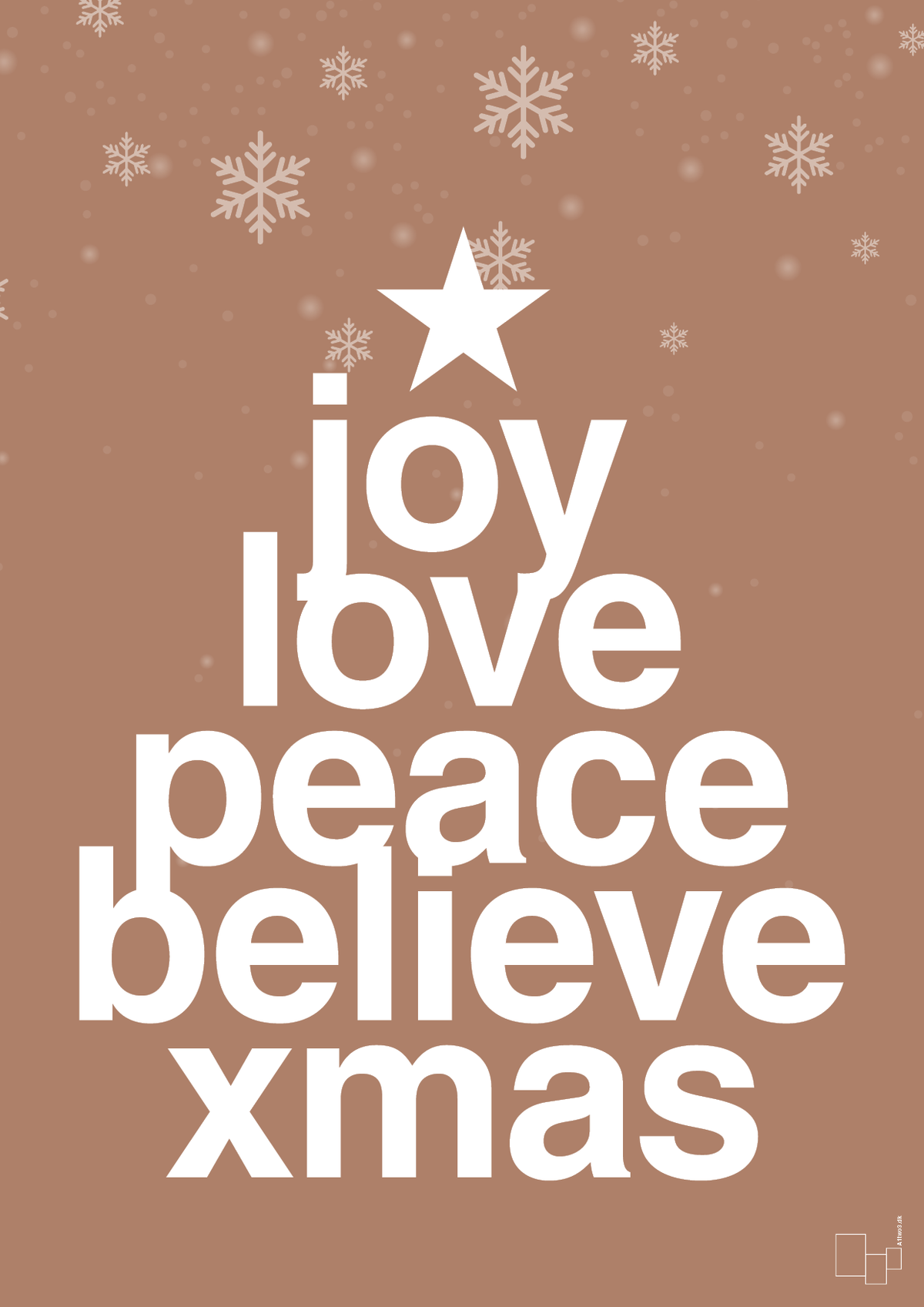 plakat: joy love peace belive xmas - cider spice-Jul-A1two3