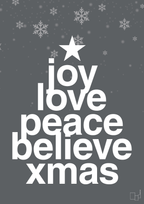 plakat: joy love peace belive xmas - graphic charcoal-Jul-A1two3