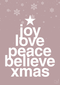 plakat: joy love peace belive xmas - light rose-Jul-A1two3