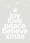 plakat: joy love peace belive xmas - painters white-Jul-A1two3