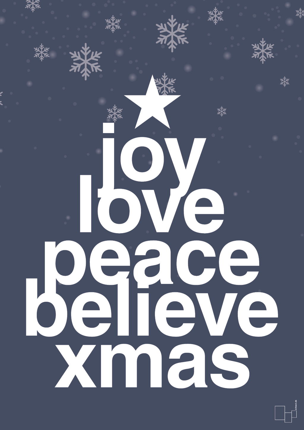 Joy love peace belive xmas - petrol-Jul-A1two3