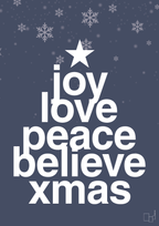 Joy love peace belive xmas - petrol-Jul-A1two3