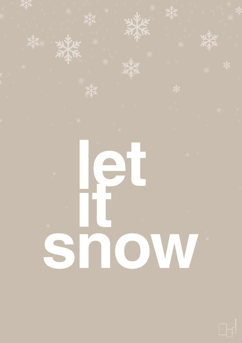 plakat: let it snow - creamy mushroom-Jul-A1two3