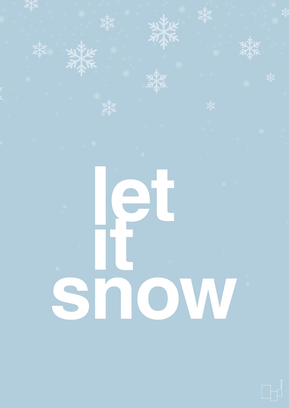 plakat: let it snow - heavenly blue-Jul-A1two3