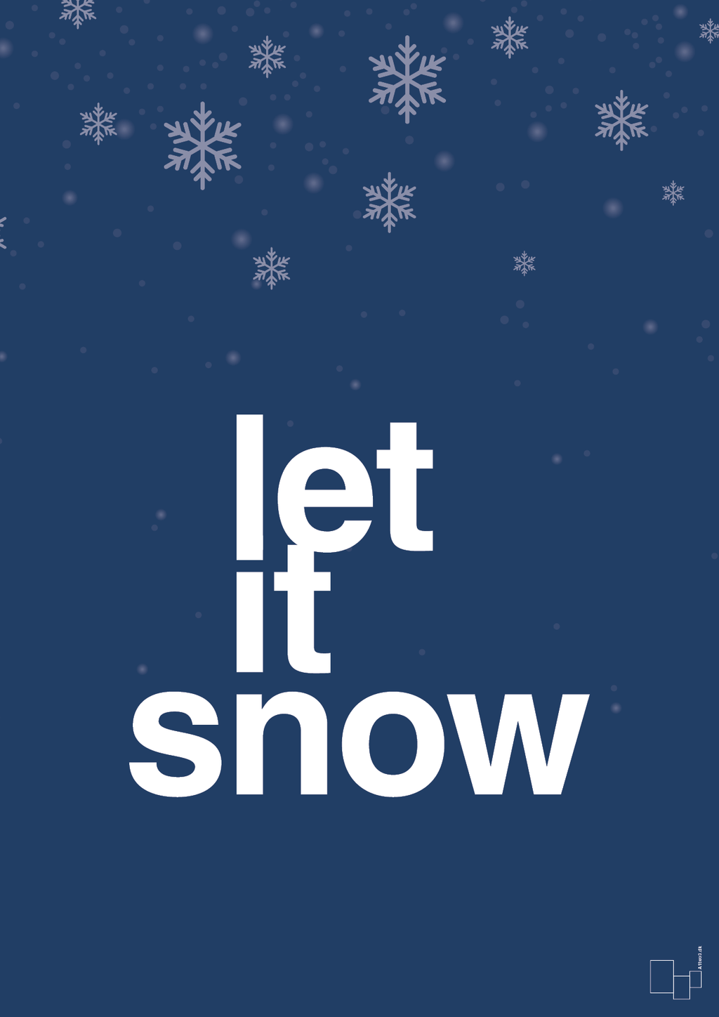 plakat: let it snow - lapis blue-Jul-A1two3